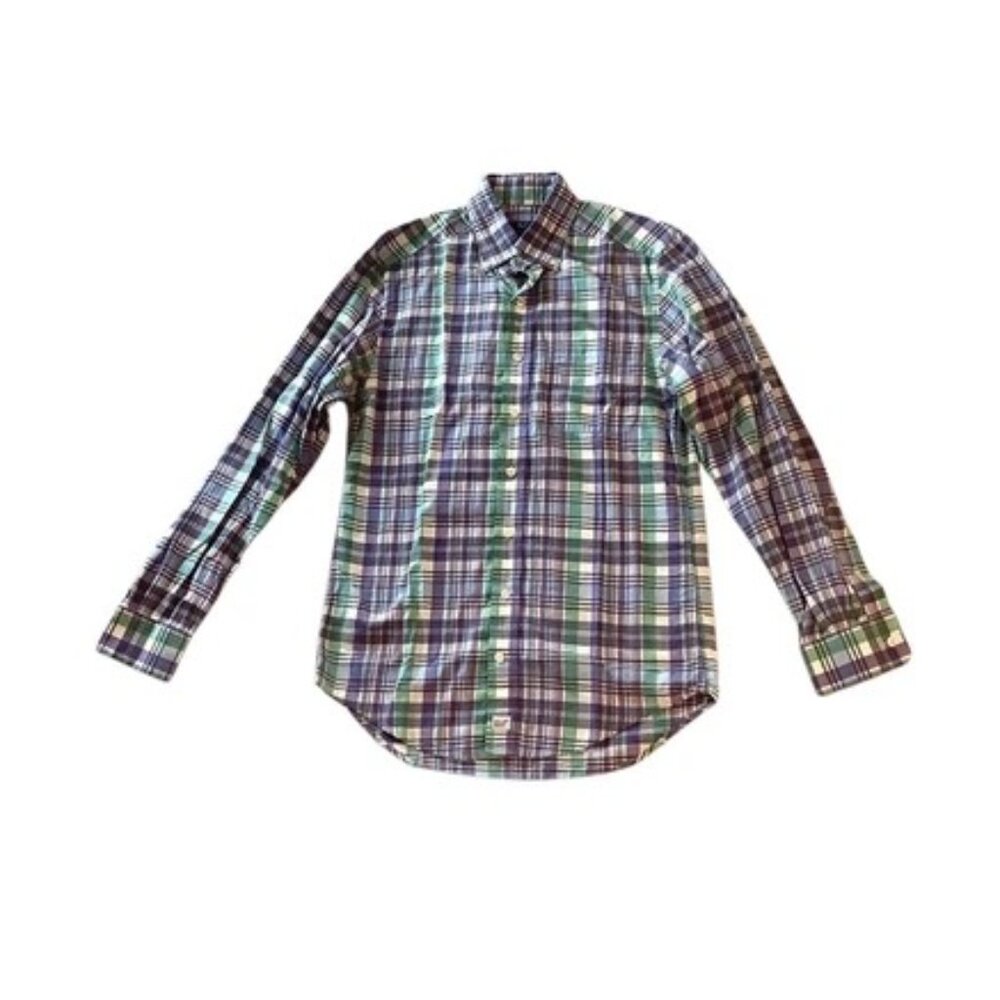 VineYard Vines Slim Fit Murray Plaid Button Down Long Sleeve Shirt Mens Size XS